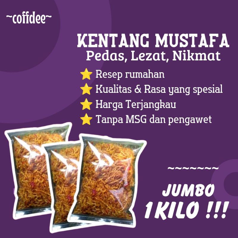 

MURAH!!! 1Kg Kering Kentang Mustofa FREE BAWANG GORENG