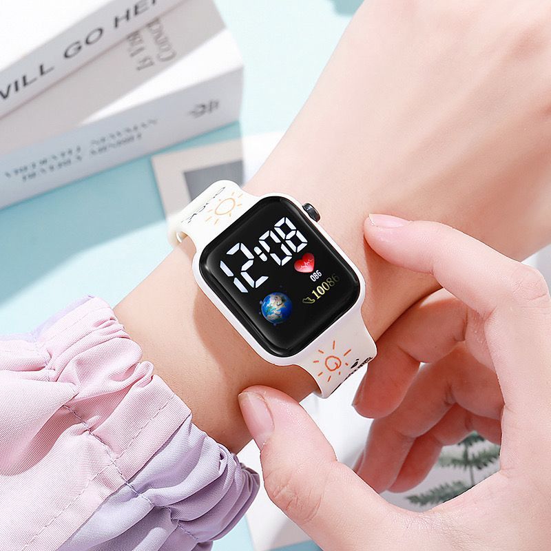 HOT DEALS Jam Tangan Anak LED Kotak Karakter Lucu Anti Air
