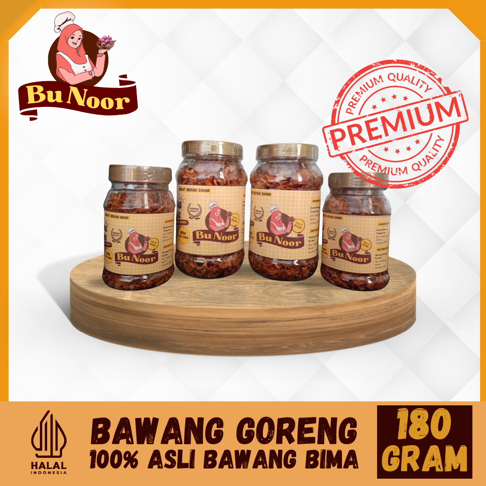 

Bawang Goreng Bu Noor Ukuran Berat 180gr Asli Bawang Bima Grade Super Premium Brambang Goreng Bima Kriuk Renyah Enak Murah Bergizi