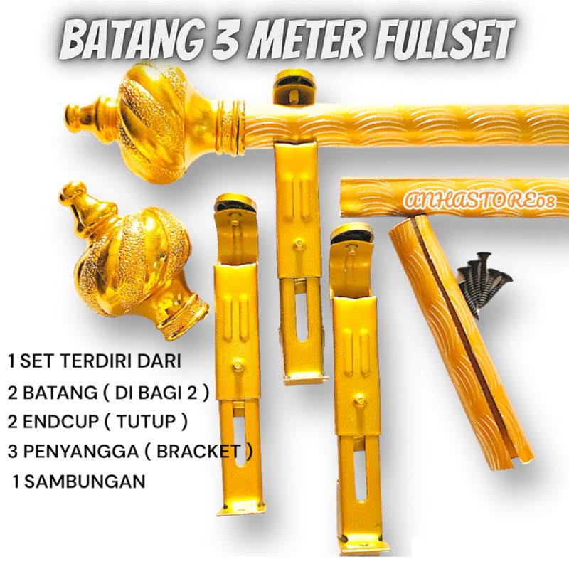 BATANG GORDEN 3 METER - 2,5 METER PAKET LENGKAP FULL SET TIANG GORDEN