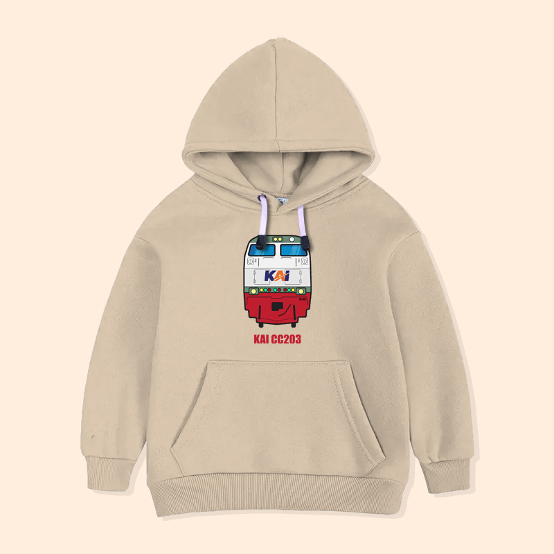 Jaket Hoodie Anak Gambar Motif Kereta Api Indonesia KAI Sweater Anak KAI-CC203
