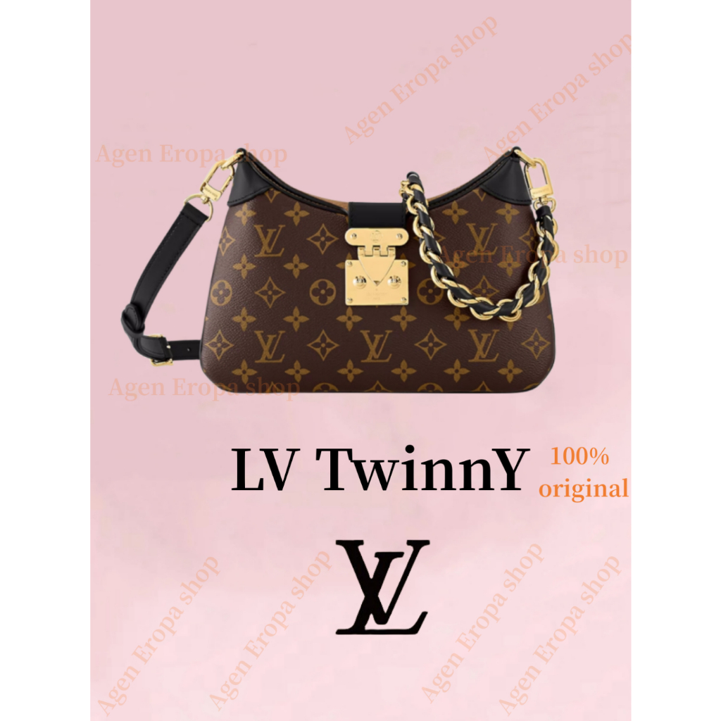 Louis Vuitton LV Twinny tas pangsit croissant presbyopic baru Single Shoulder Diagonal Straddle Wome