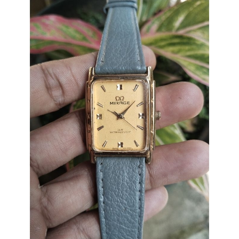 jam tangan mirage tank vintage aktif normal siap pakai