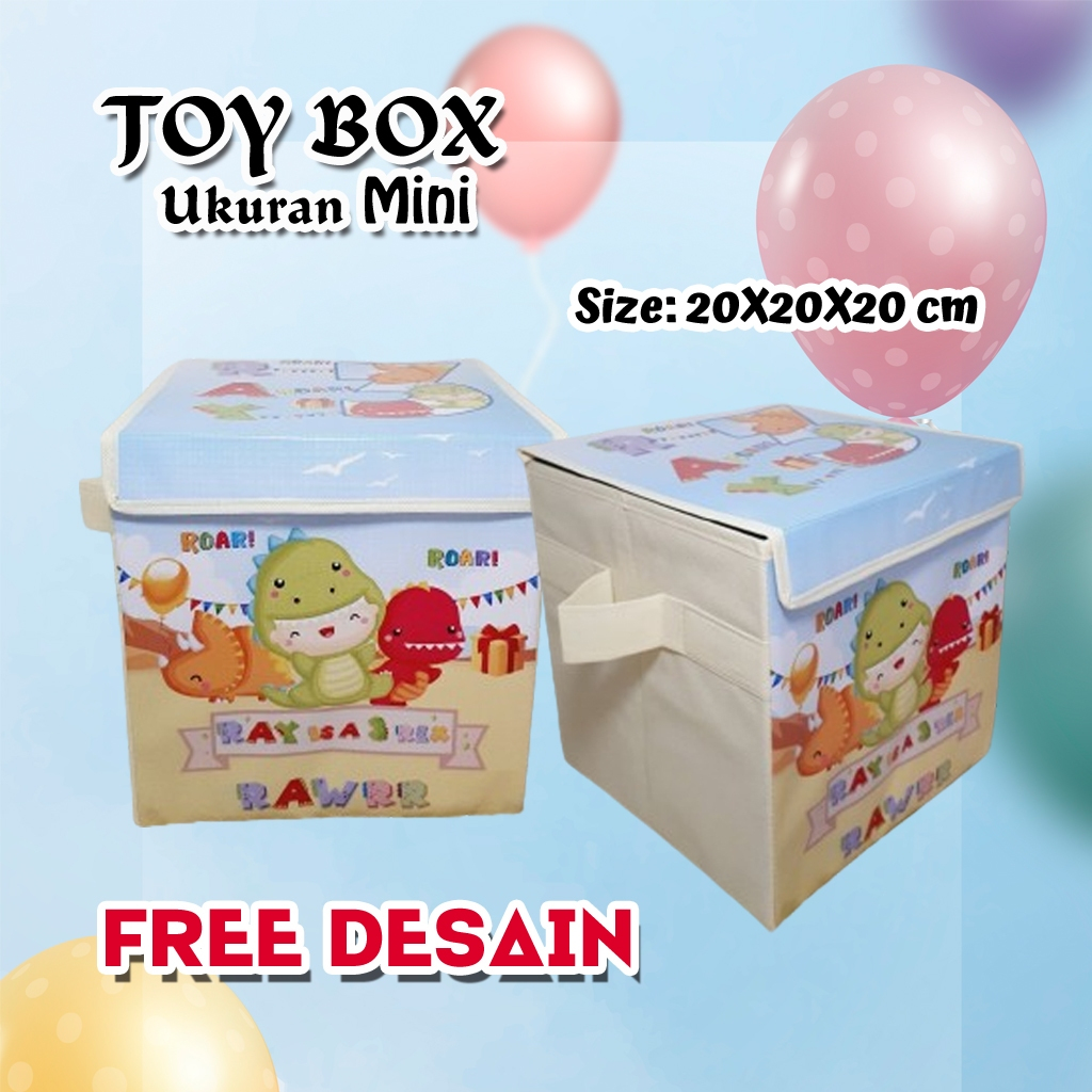 

Souvenir Ultah Toy Box Mini Custom Tutup Bergambar Terlaris
