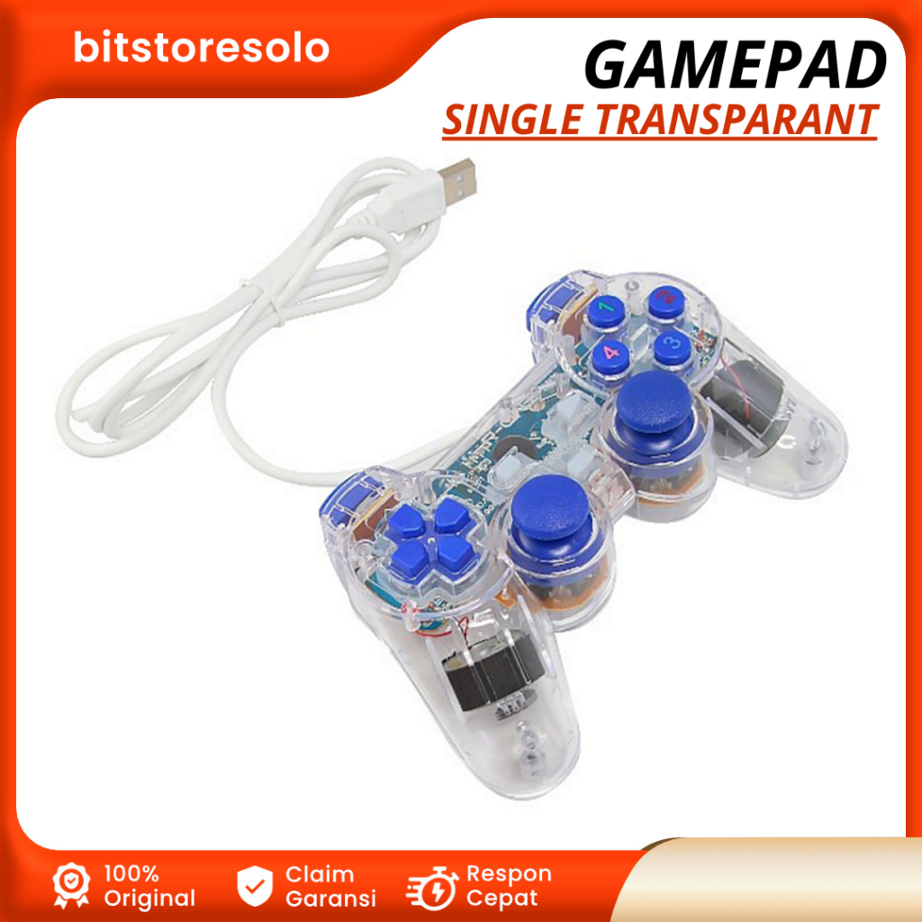 Gamepad Joystick Stick PS USB Single Transparan