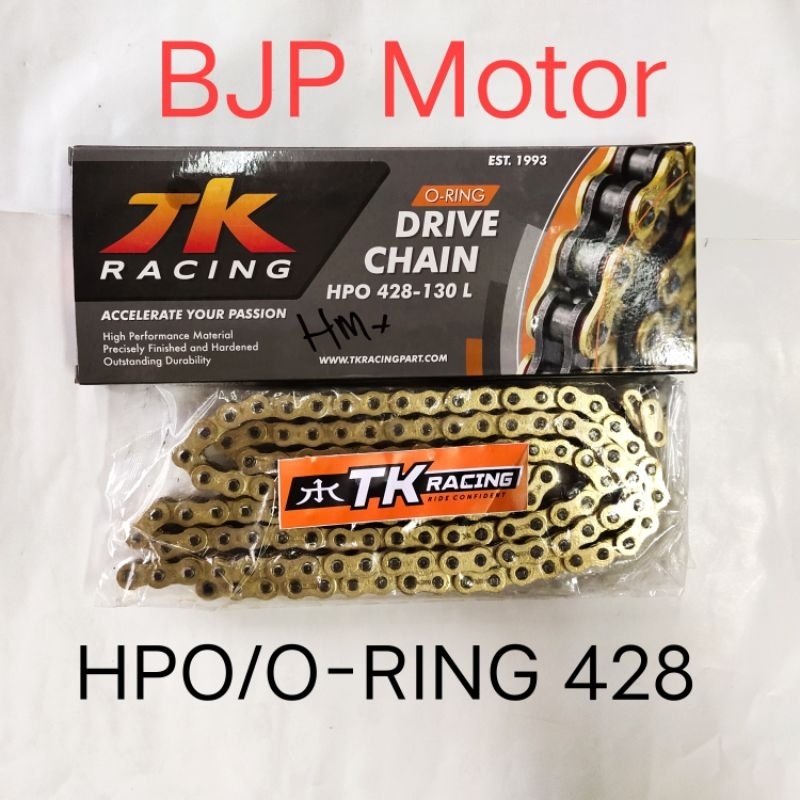 Rantai TK RACING 428 HS / HPO-~O-RING / 415 HS / 520 HPO~O-RING / HS GOLD Ukuran 110L 120L 130L 140L
