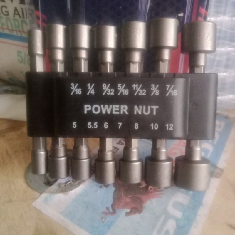KUNCI SOK mata bor hex nut driver set kunci sok soket 14 pcs