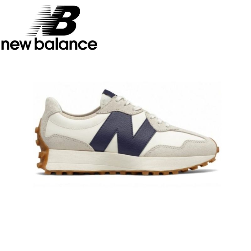 Sepatu New Balance 327 White Navy 100% Sneakers Casual Pria Wanita Sepatu Ori Murah Sepatu New Balan