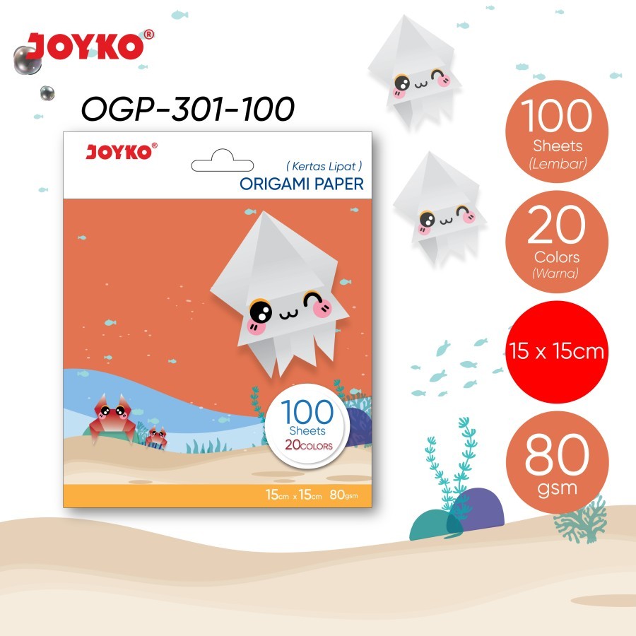 

Origami Paper Kertas Lipat Seni Joyko OGP-301 15 x 15 cm - 100 Lembar