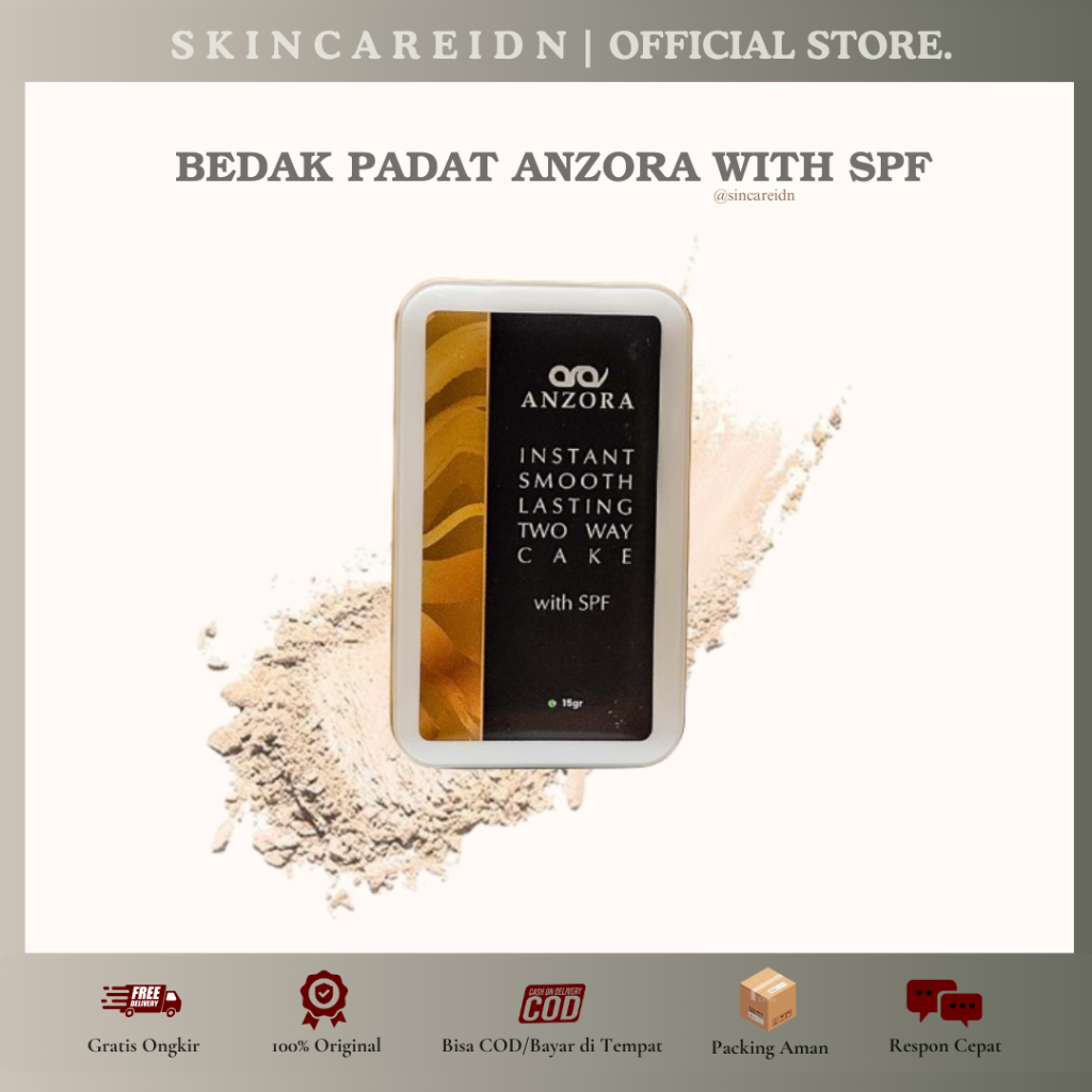 ANZORA SMOOTH LASTING TWO WAY CAKE (BEDAK PADAT ANZORA)