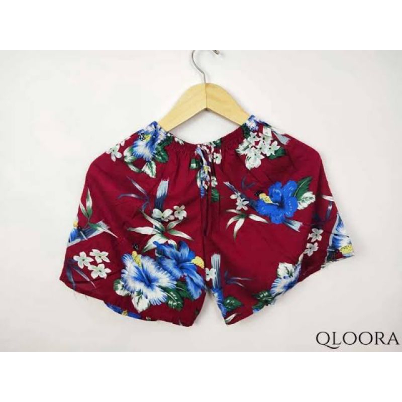 celana pendek wanita 3 pcs 20 ribu motif bunga