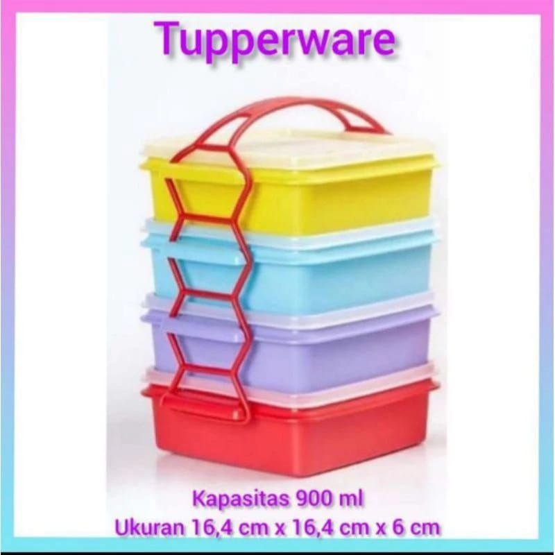 carry all set/rantang tupperware 4 tingkat
