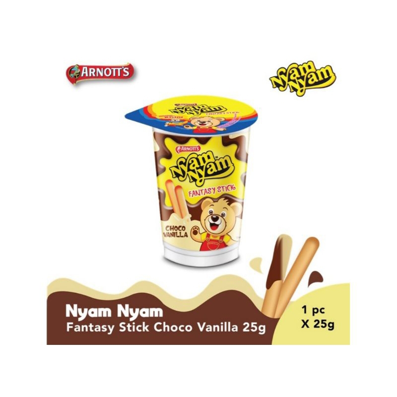 

[ 3 Pcs ] Nyam Nyam Fantasy Stick Choco Vanilla 25gr / NyamNyam