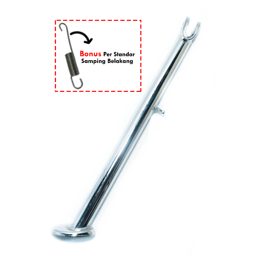 STANDAR SAMPING TRAIL CHROME PER BELAKANG TOTAL PANJANG 35 cm (KLX NEW/ Dtracker)