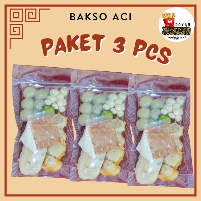 

Bakso aci isi 3pcs murah kemasan vakum / bakso aci instan khas bandung / boci pedas / boci komplit / boci murah enak / boci halal