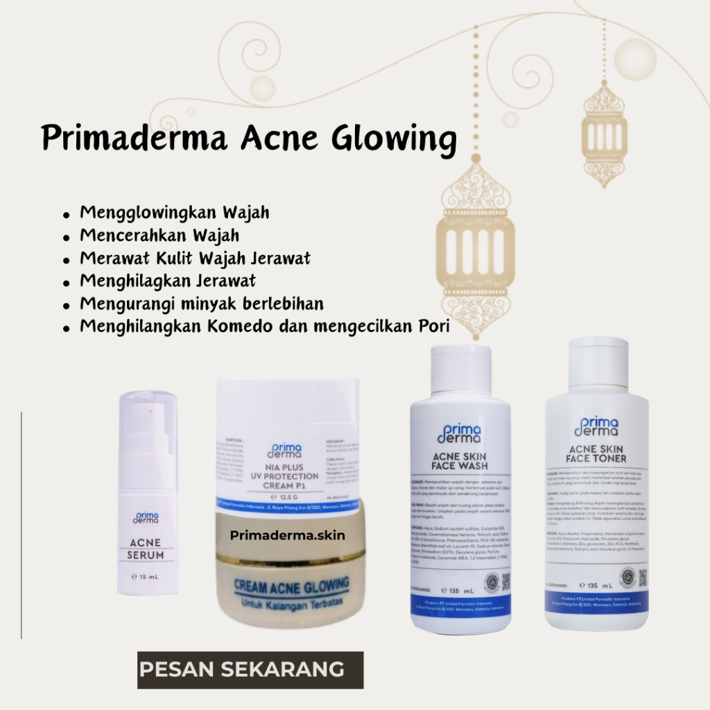 PRIMADERMA PAKET ACNE GLOWING / CREAM ACNE GLOWING / CREAM JERAWAT