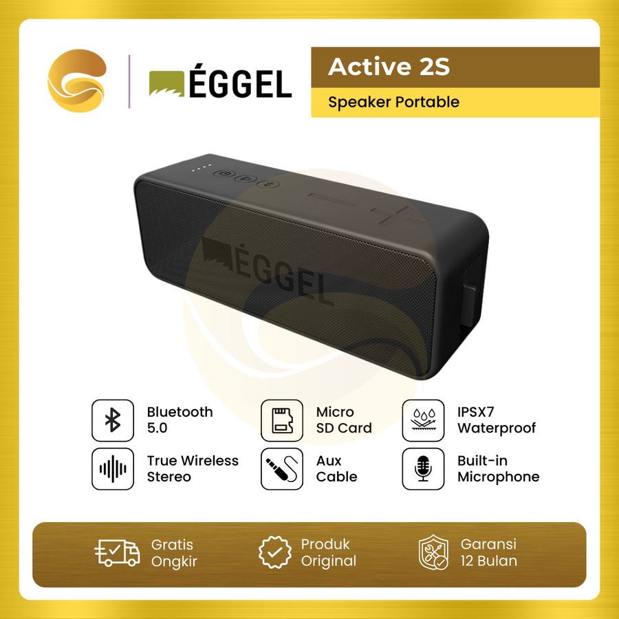 EGGEL Active 2S Waterproof Action Portable Bluetooth Speaker