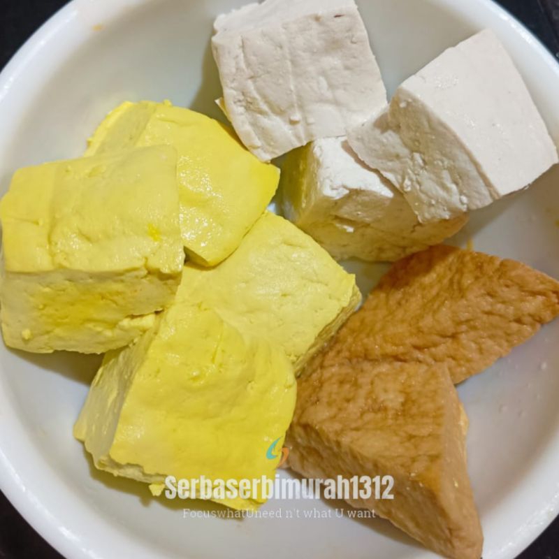 

Tahu putih/ Kuning/Coklat Segitiga