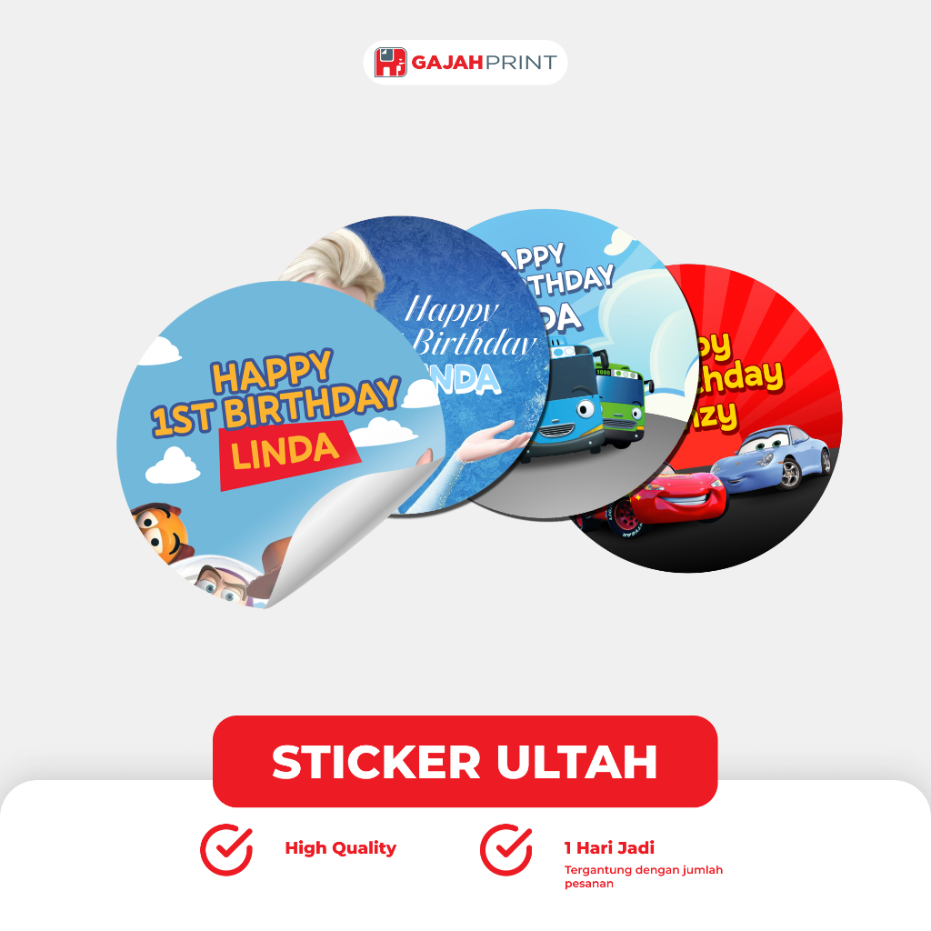 

Cetak Stiker Ulang Tahun Anak / Stiker Happy Birthday / Stiker Ulang Tahun Custom - Chromo