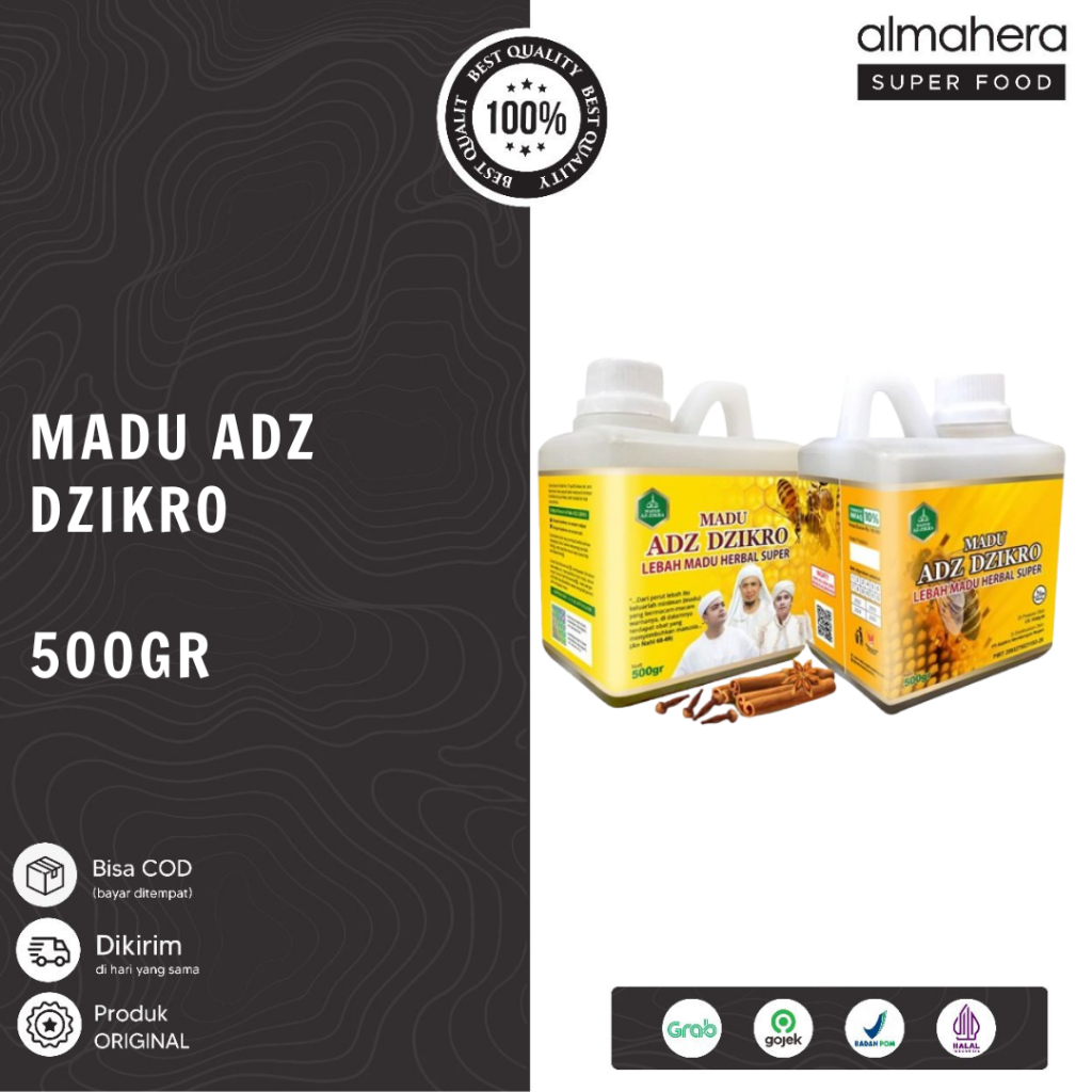 

Madu Adz Dzikro Hutan Herbal Super Hitam Pahit Az Zikra 500gr