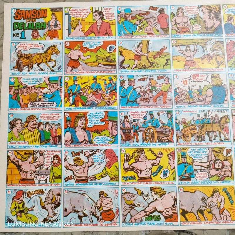 Mainan jadul Gambaran umbul Samson Dan Delilah 1