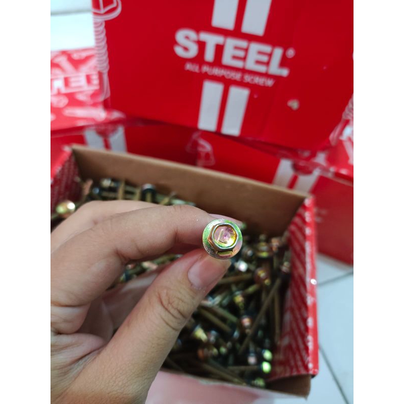 STEEL MOON LION ROOFING KUNING 2 cm, 3 cm, 4 cm, 5 cm, 6,5 cm, 7,5 cm LOGO L