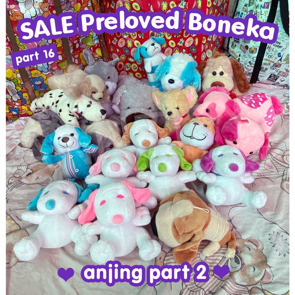 Boneka Binatang Animal Tas Anjing Snoopy Dalmatian Beagle Spaniel Sharpei Maltese Schnauzer Coklat P