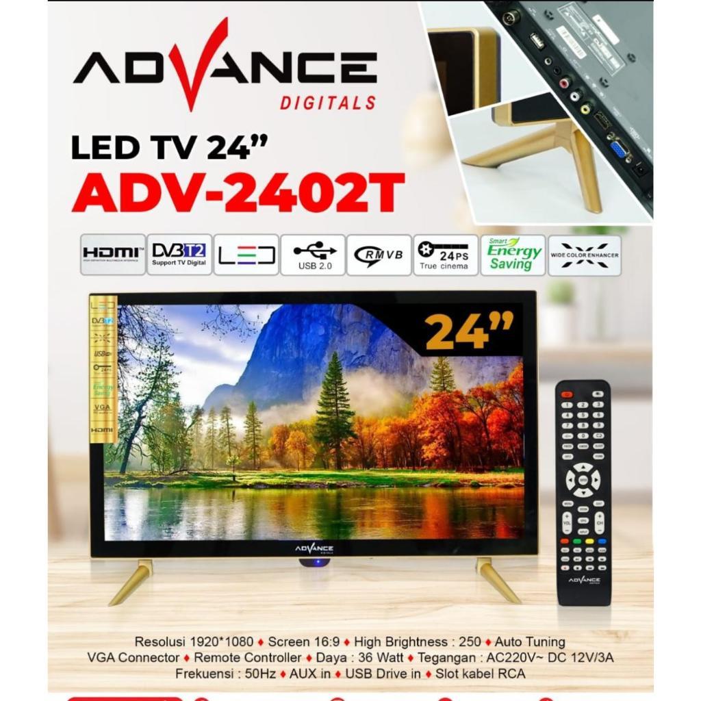 (FREE PACKING KAYU) TV Digital / TV LED Digital Advance ADV-2402T / ADV-2401T 24Inch / TV LED Digita