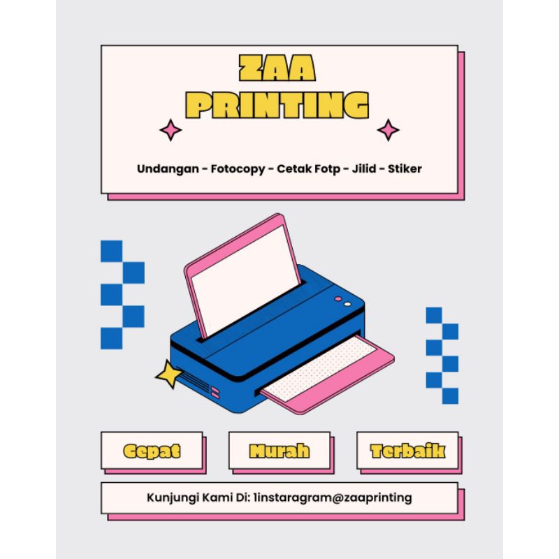 jasa print Warna/Hitam