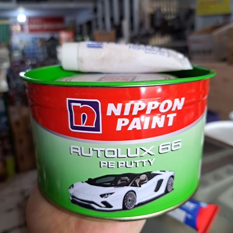 DEMPUL AUTOLUX 66 PE PUTTY 1 KG / DEMPUL MOBIL PLASTIK KAYU FIBER BESI