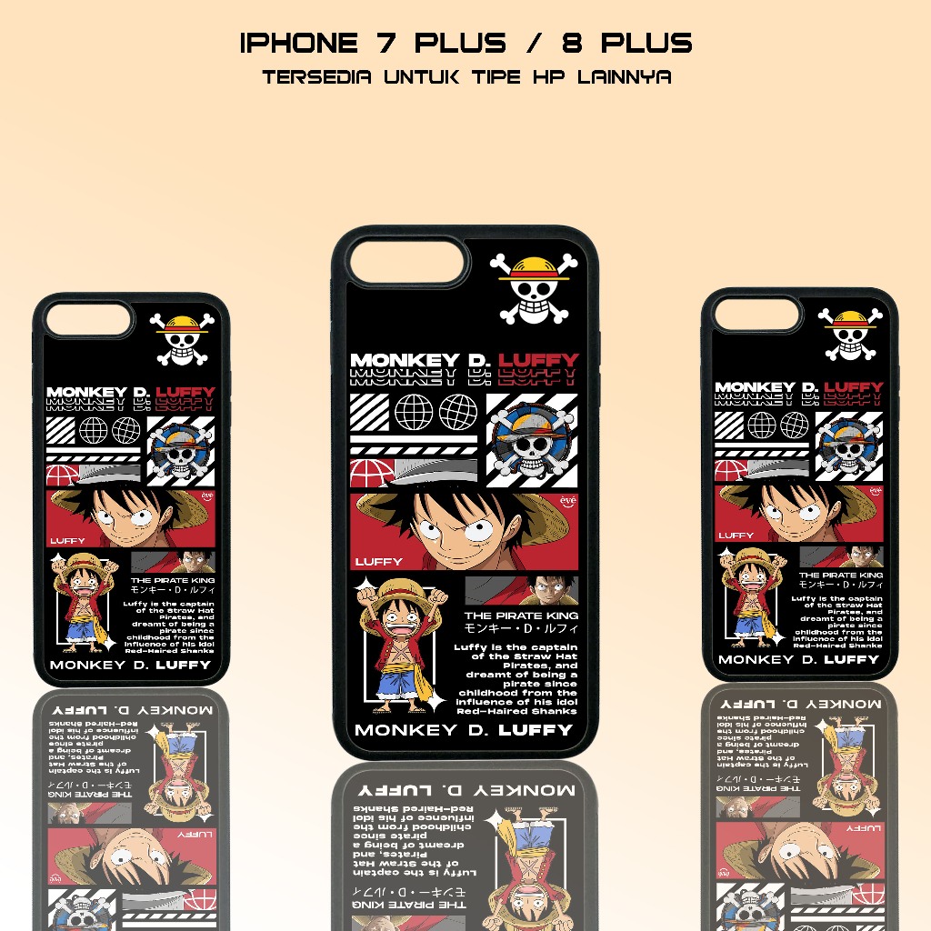 Case Iphone 7 Plus / 8 Plus - Casing Iphone 7 Plus / 8 Plus - ( ONE PIECE AESTHETIC ) - Case Glossy 