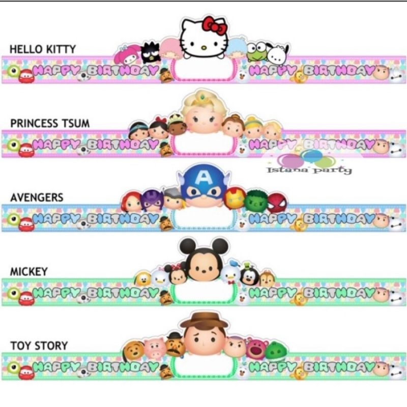 Topi Ulang Tahun Isi 10 Pcs / Topi Ulang Tahun isi 10 pcs / Topi Lingkar isi 10PCS / Topi Lingkar Ul