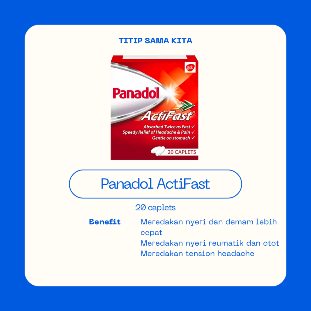 Panadol ActiFast - Panadol Singapore