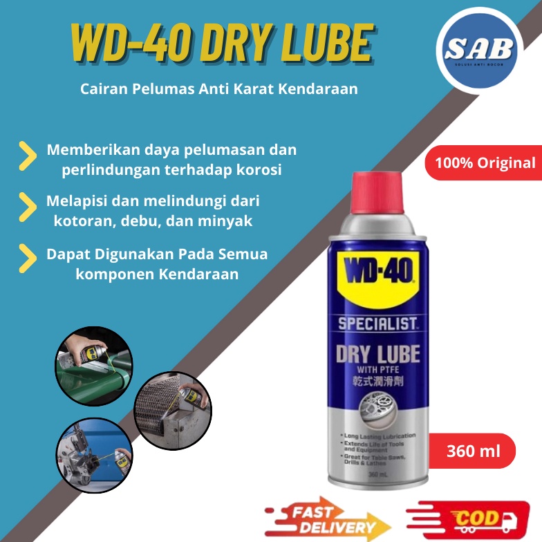 Super promo WD 4 Anti Karat  WD4 Dry Lube  Pelumas Rantai Motor  Pelumas Anti Karat N6K