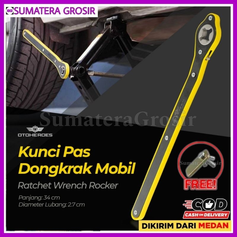 KUNCI PAS DONGKRAK MOBIL RATCHET WRENCH ROCKER - GS205 / PUTARAN DONGKRAK MOBIL RATCHET WRENCH ROCKE