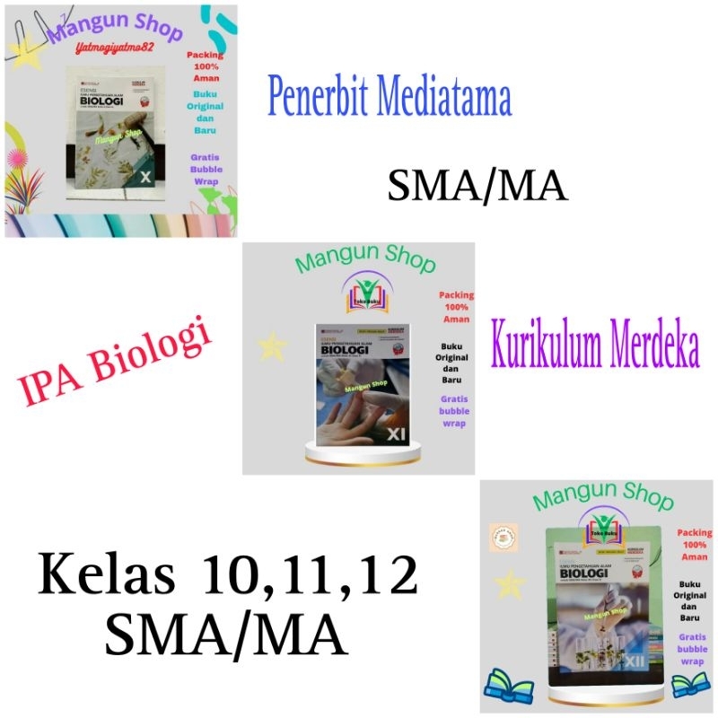 Buku Esensi IPA BIOLOGI Kelas 10,11,12 SMA Kurikulum Merdeka Mediatama