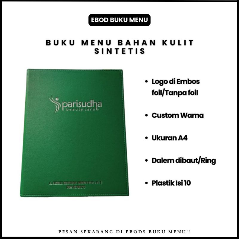 

COVER BUKU MENU CUSTOM WARNA (Menerima Request Ukuran)