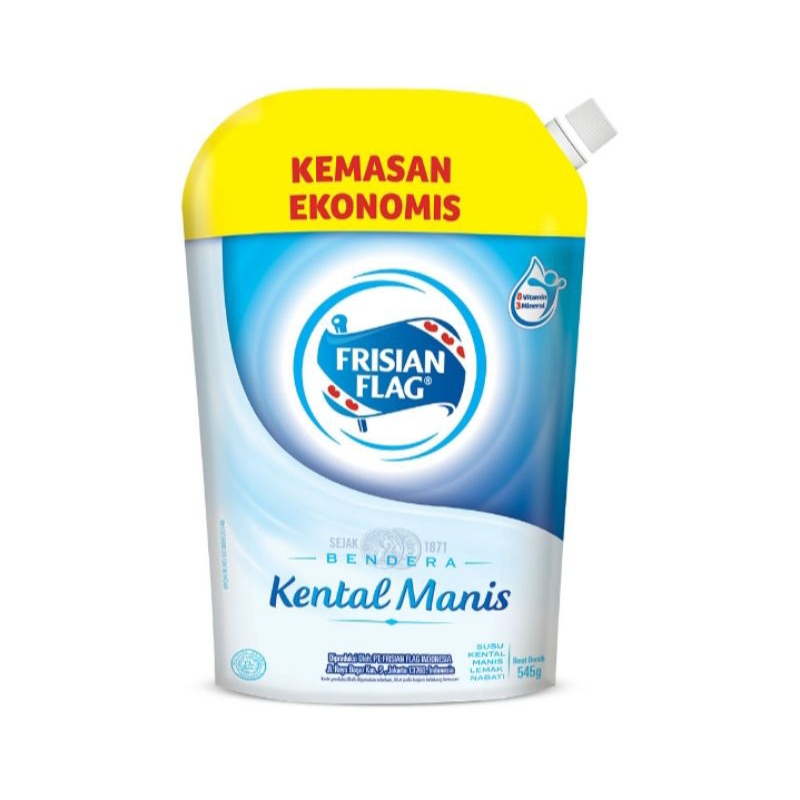 

FRISIAN FLAG KENTAL MANIS PUTIH POUCH 545 g | FF SKM PUTIH POUCH 545g | SUSU KENTAL MANIS POUCH / Indomilk Kental Manis Pouch 545m