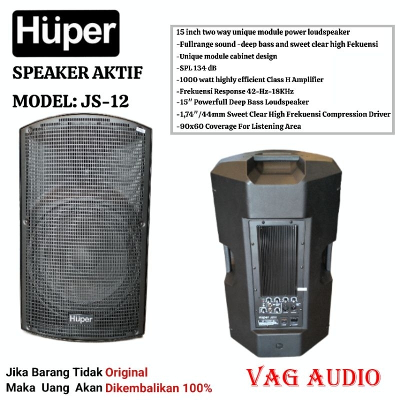 SPEAKER AKTIVE HUPER JS-12 ORIGINAL GARANSI RESMI JS12