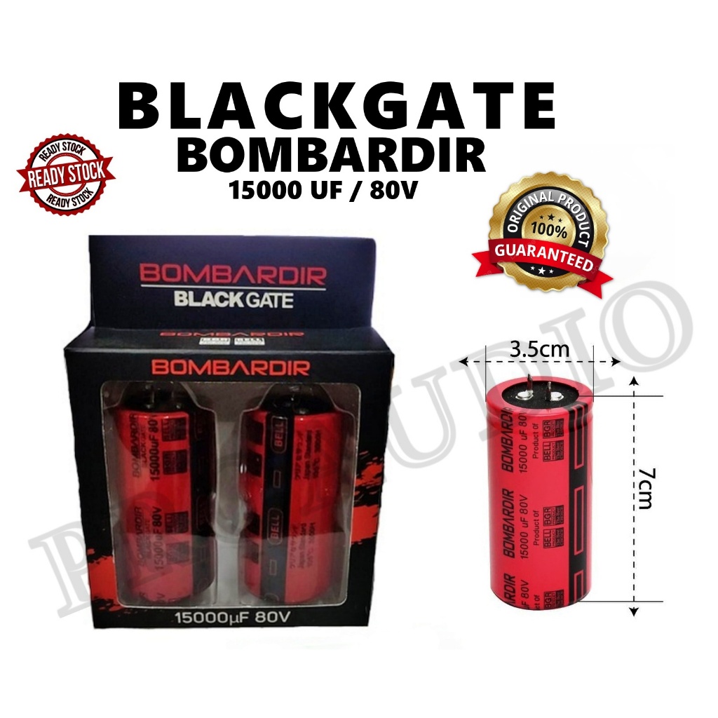 Elco Kapasitor Bombardir 15000 UF 80 V Bell Original Elco 15000UF / 80V Original - MERAH