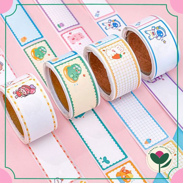 

Sticker label nama anak 1 roll isi 60 pcs sticker motif lucu cute MK1465