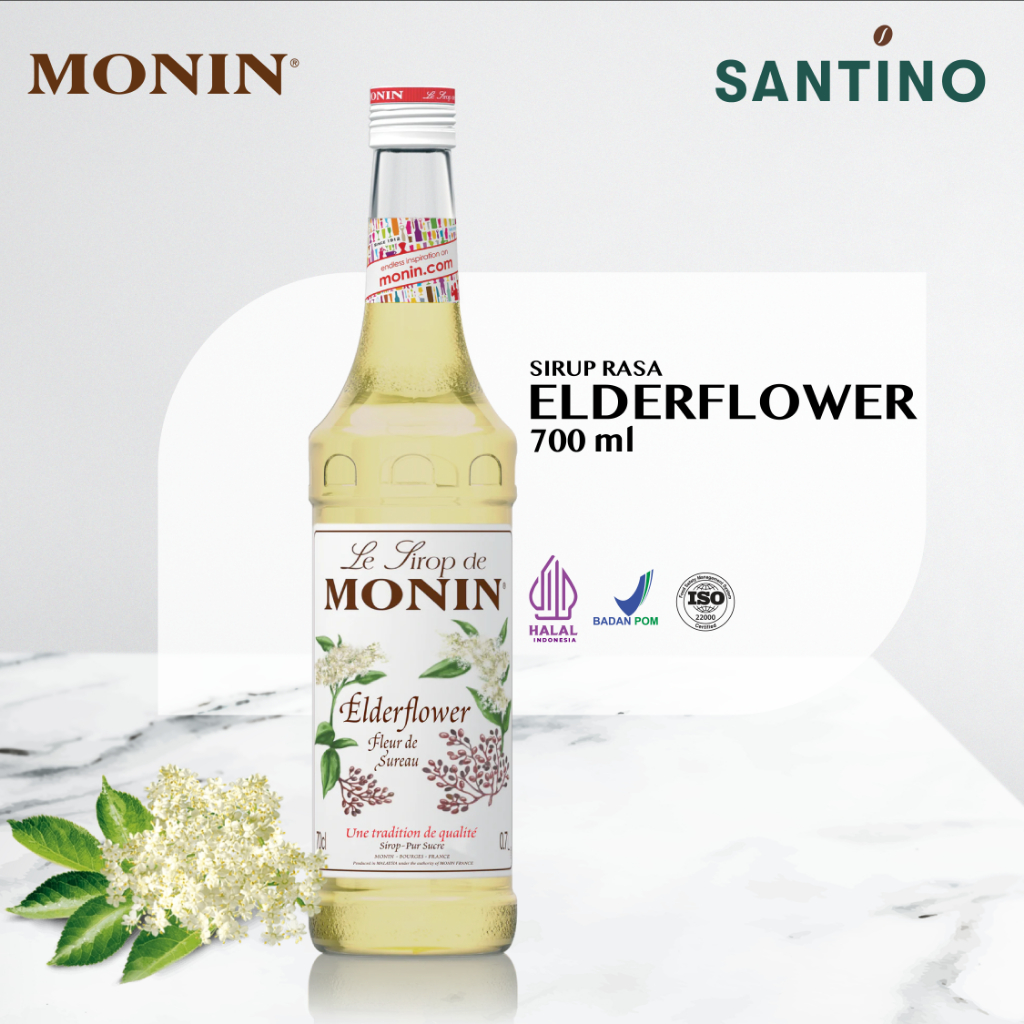 

Monin Syrup Elderflower - Sirup Horeca Bunga Elder 700 ml / 70 cl