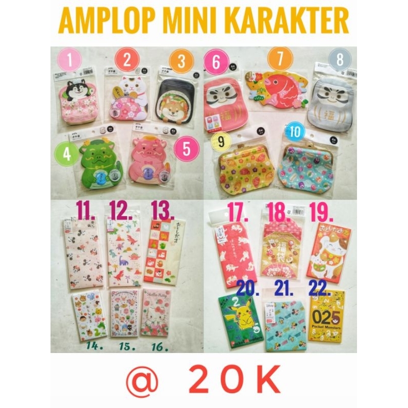 

Amplop angpao karakter - from Japan