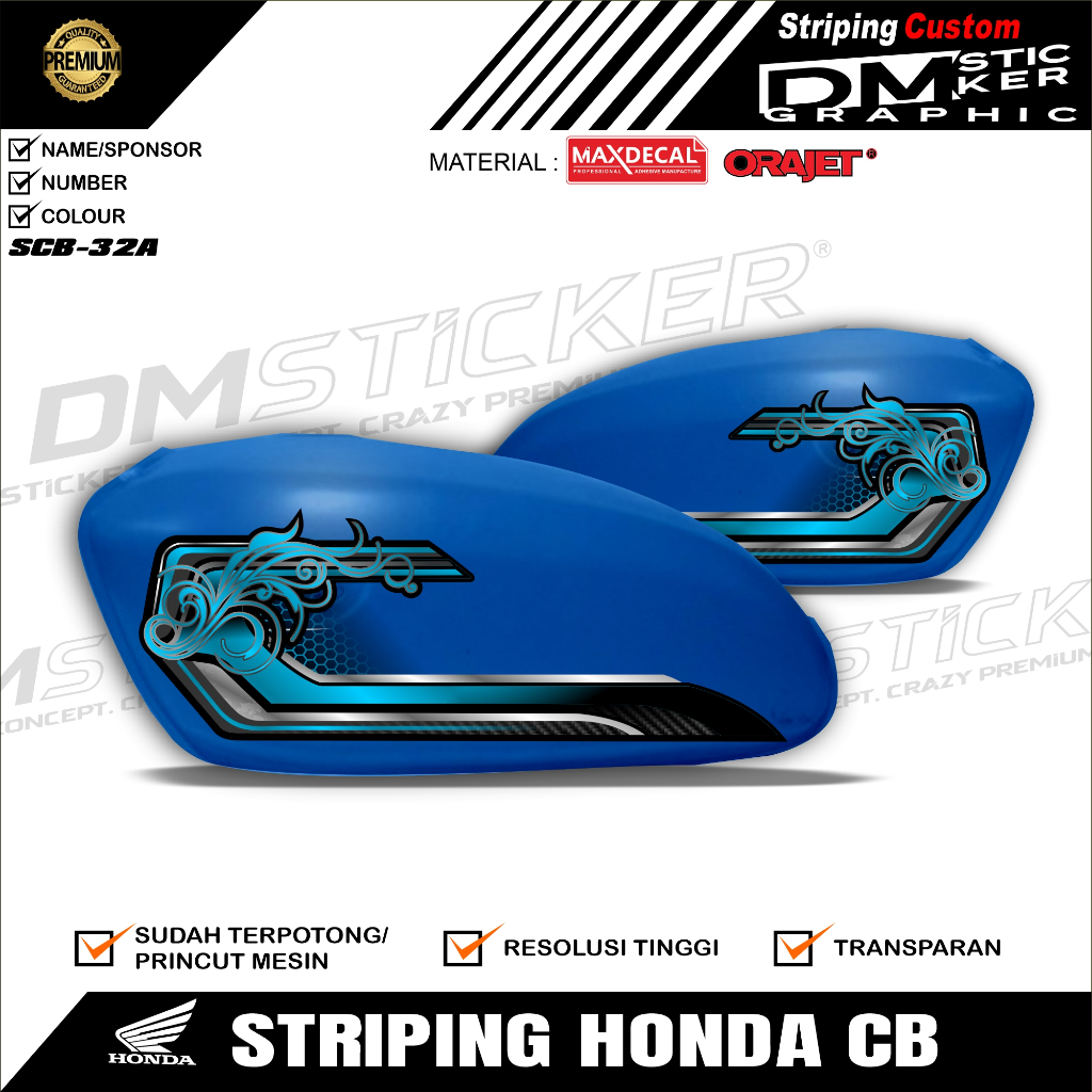 STRIPING CB GLATIK STICKER CB GLATIK MURAH KODE - SCB 32