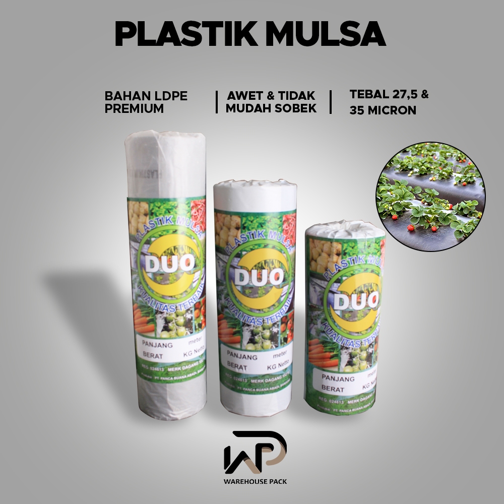 Plastik Mulsa Hitam Perak Roll | Plastik Tanaman | Mulsa Pertanian Plastik Cor | Plastik Pagar Sawah