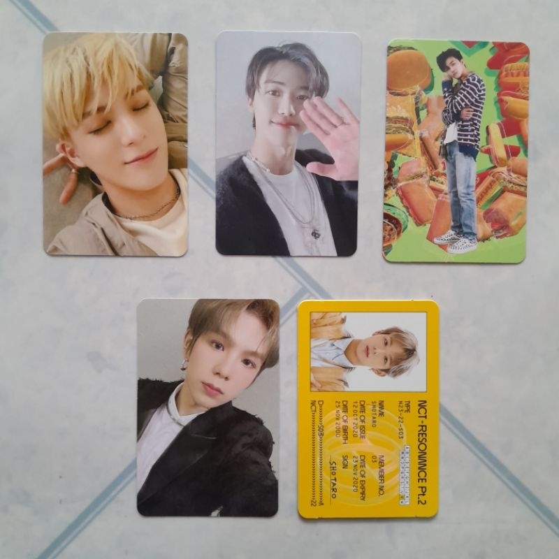 PC photocard NCT Dream Jeno boom, Jaemin ar selca clip hot sauce, Shotaro arrival