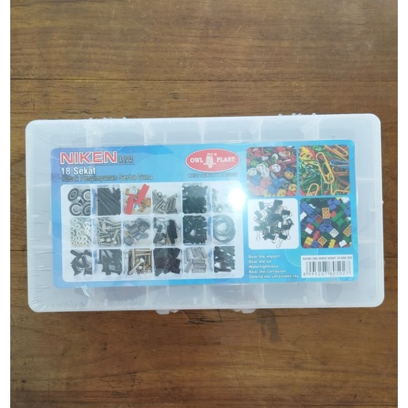 Kotak Sekat/Kotak Serbaguna Niken NSB329 Owl Plast 18 Sekat
