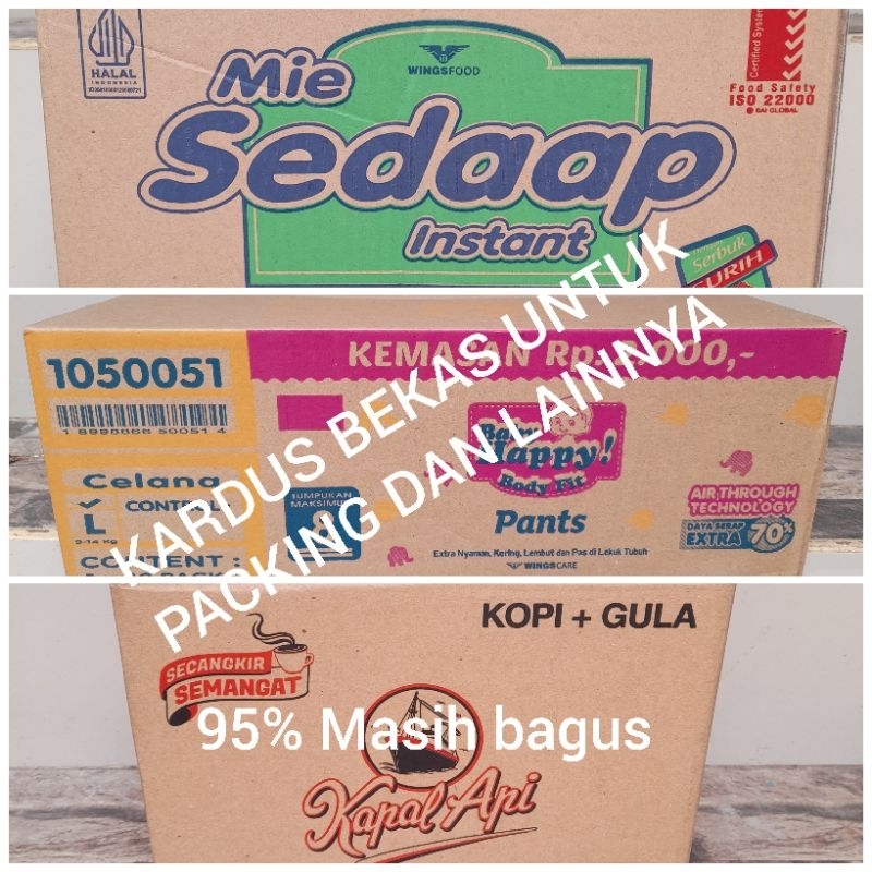 

KARDUS BEKAS BERBAGAI PILIHAN UKURAN 95% MASIH BAGUS UNTUK PACKING