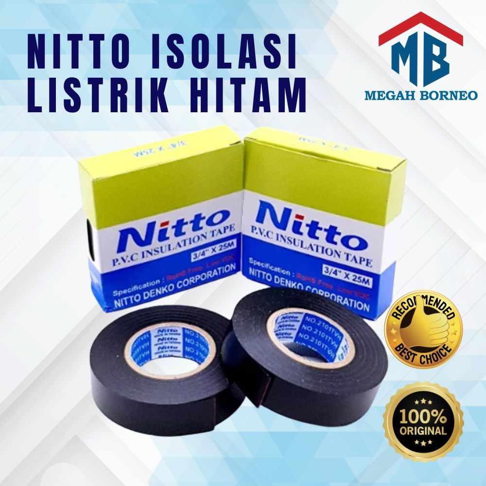Solasi Kabel Listrik Nitto 3/4" x 25 m | Isolasi Listrik Nitto | Solasi Nitto