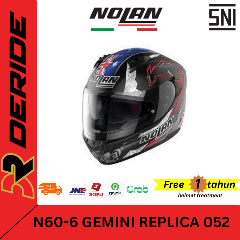Helm Nolan N60-6 Gemini Replica Motif Casey Stoner 10th Anniversary 052 Full Face SNI